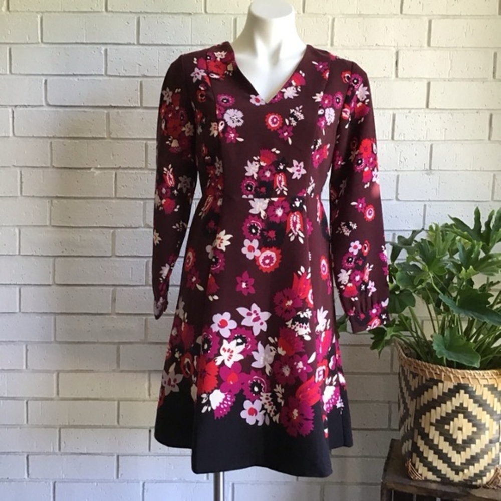 NWOT Ann Taylor Factory Floral Long-Sleeve Dress